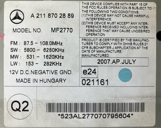 Original Radio Mercedes Benz W211 MF2770 Fallo CD