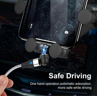 Cable Magnético HEYBRO USB C, Micro USB, Lightning