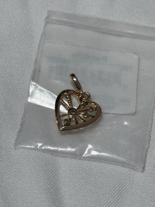 Colgante Corazón Oro y Circonitas