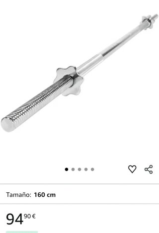 Barra de pesas recta 160 cm (28mm)