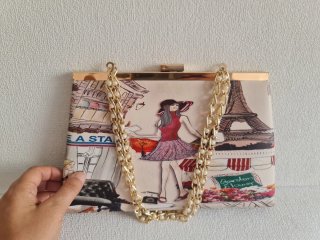 Pochette Parigina Vintage Perle e Catena