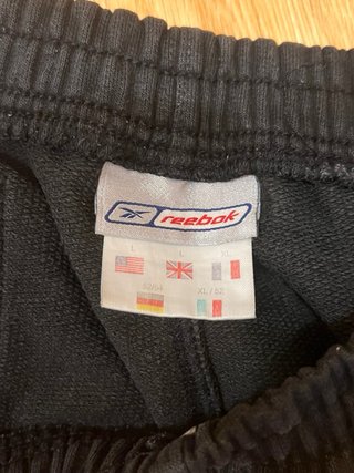 Track Pants Reebok Black Sporty Joggers Size L