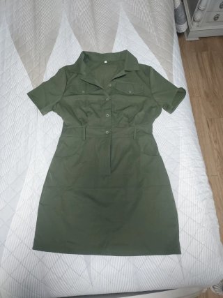 Vestido camisero verde