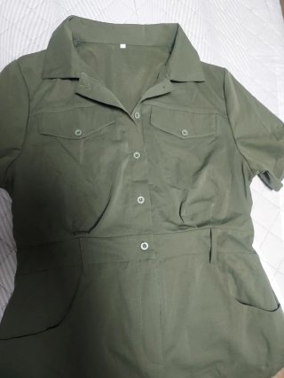 Vestido camisero verde