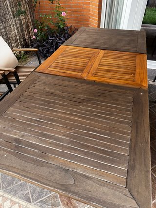 Mesa de jardín extensible