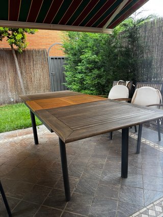 Mesa de jardín extensible