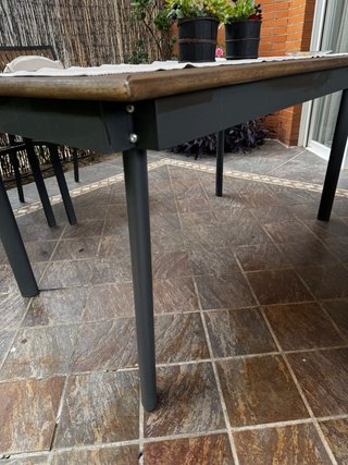 Mesa de jardín extensible