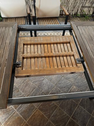 Mesa de jardín extensible