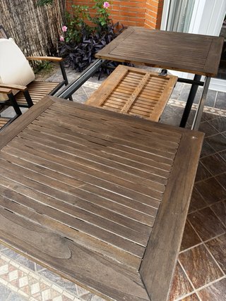 Mesa de jardín extensible
