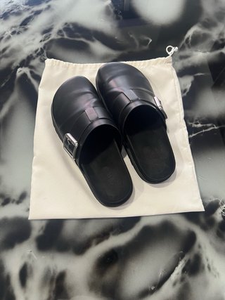 Ciabatte Sabot Zara Nere Fibbia Casual