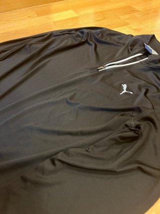 Quarter Zip Sweatshirt Puma Black Performance Sz L