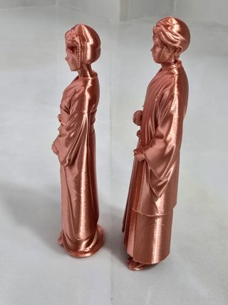 Figura pareja japonesa cobre