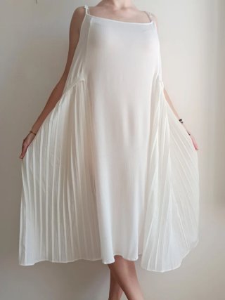 Maxi abito/copricostume bianco semitrasparente TU
