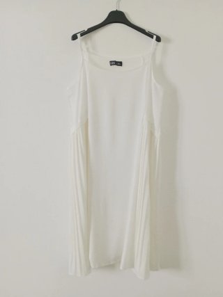 Maxi abito/copricostume bianco semitrasparente TU