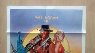 Cartel Original Cocodrilo Dundee (1986)