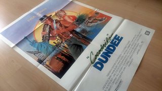 Cartel Original Cocodrilo Dundee (1986)