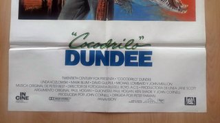 Cartel Original Cocodrilo Dundee (1986)