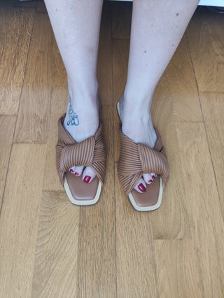 Sandalias blancas trenzadas