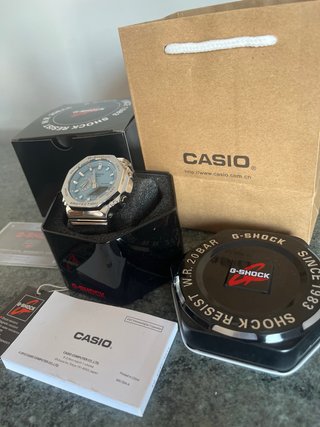 Reloj Casio G-Shock GM-2110D acero Azul/Plata