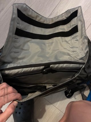 Borsa messenger Patagonia nero/grigio