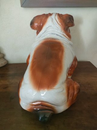 Scultura BULLDOG ceramica smaltata 40 cm