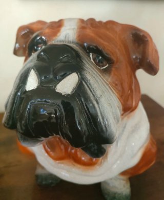 Scultura BULLDOG ceramica smaltata 40 cm