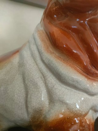 Scultura BULLDOG ceramica smaltata 40 cm
