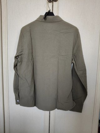 Camicia Lino Uomo Taglia M Verde Oliva