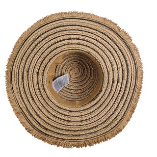 Sombrero Paja Beige Vallenato Tricolor Colombiano