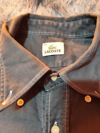 065 - Lacoste Camisa Manga Corta Verde Talla L