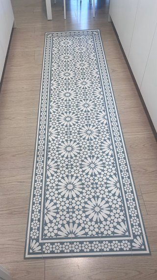 Alfombra Vinílica Cocina Diseño Geométrico