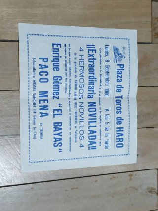 Folleto Plaza de Toros Haro 1980