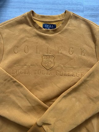 Vintage Sweatshirt Armá Mustard College Size L