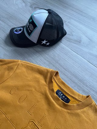 Vintage Sweatshirt Armá Mustard College Size L