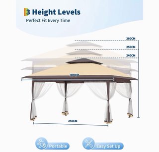 Carpa Plegable 3x3m Estilo Euro