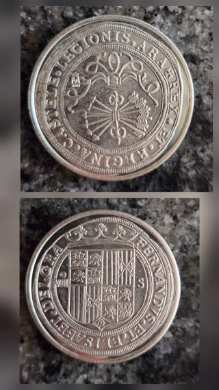 Replica moneda 8 Reales Reyes Católicos (FNMT)