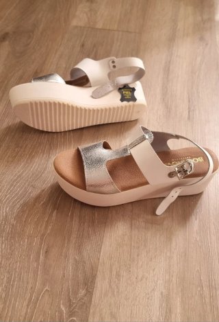 Sandalias de plataforma de piel