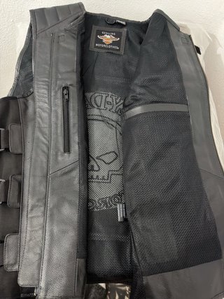 Chaleco de moto cuero Harley talla 4XL
