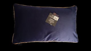 Pareja cojines azul bordados NUEVOS 50X30