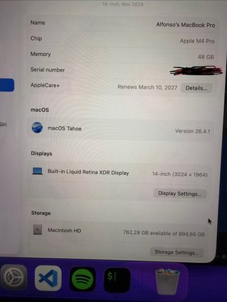 MacBook Pro M4 Pro 48GB RAM 1TB SSD