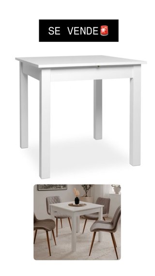 Mesa extensible blanca nueva