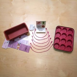 Molde silicona platino Lékue 12 muffins grandes
