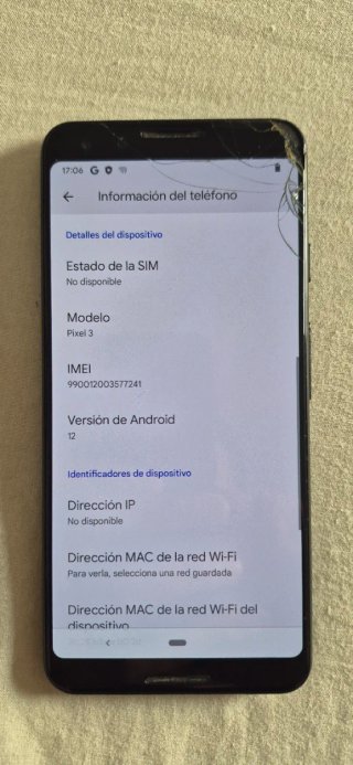 Google Pixel 3 Negro