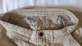 Pantalones cortos beige hombre