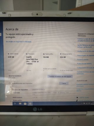 Portátil LG Windows 10 4GB RAM