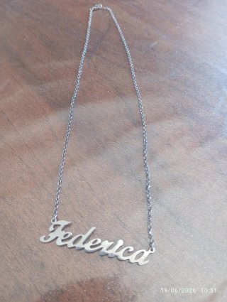 Collana con nome Federica in argento