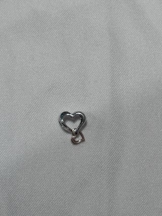 Colgante Doble Corazón Plata y Oro