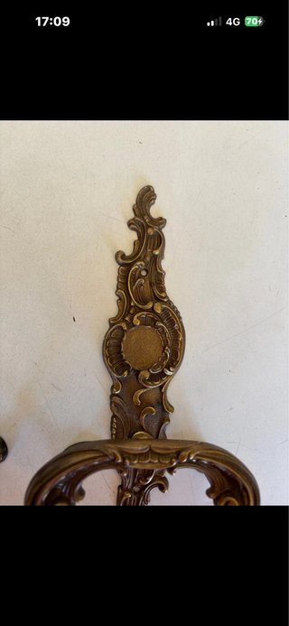 Coppia appendini in ottone stile barocco