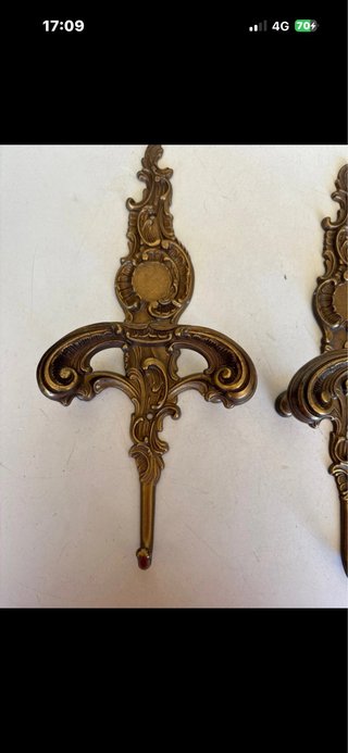 Coppia appendini in ottone stile barocco
