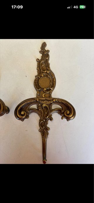 Coppia appendini in ottone stile barocco